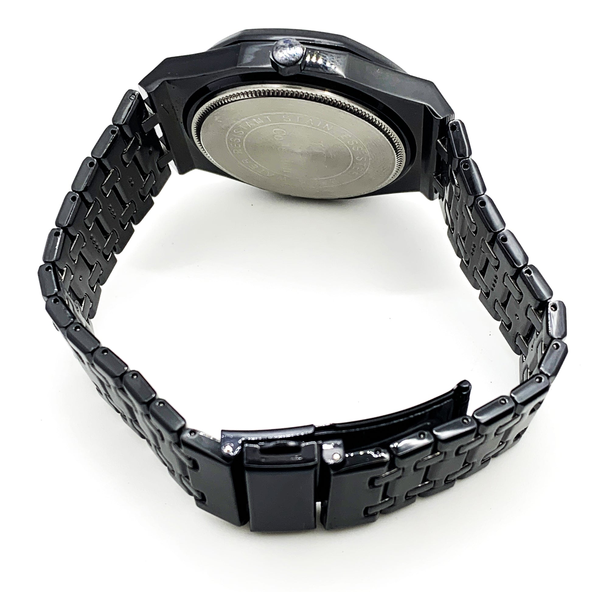 Men's Fashion Watch Black Case Black Dial with Date Luxury Quartz - Universal Jewelers & Watch Tools Inc.
