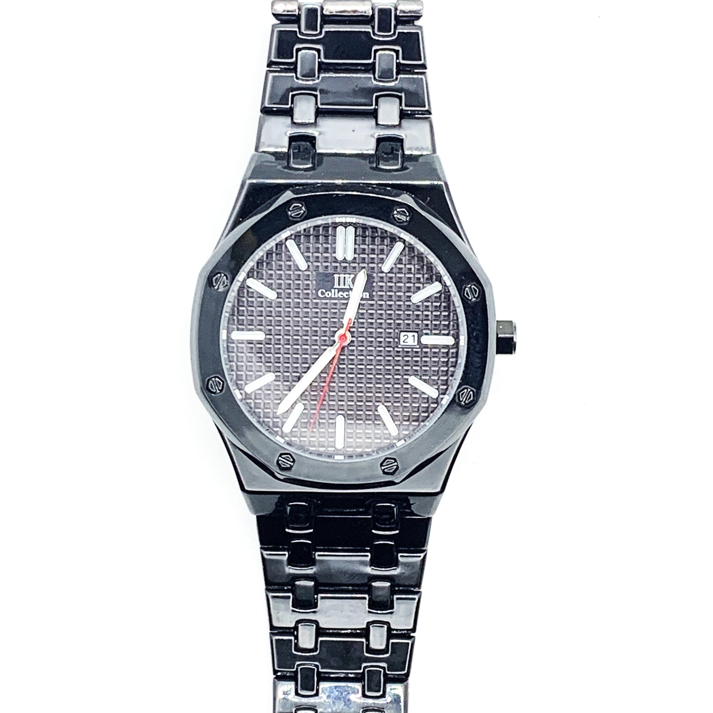 Men's Fashion Watch Black Case Black Dial with Date Luxury Quartz - Universal Jewelers & Watch Tools Inc.