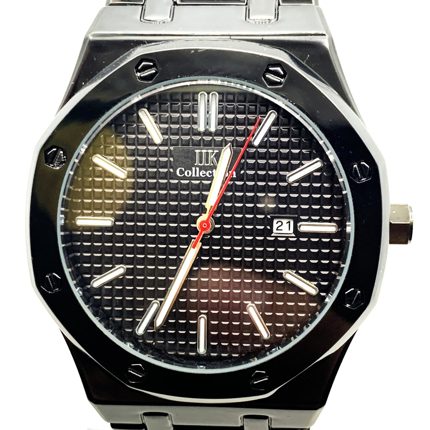 Men's Fashion Watch Black Case Black Dial with Date Luxury Quartz - Universal Jewelers & Watch Tools Inc.