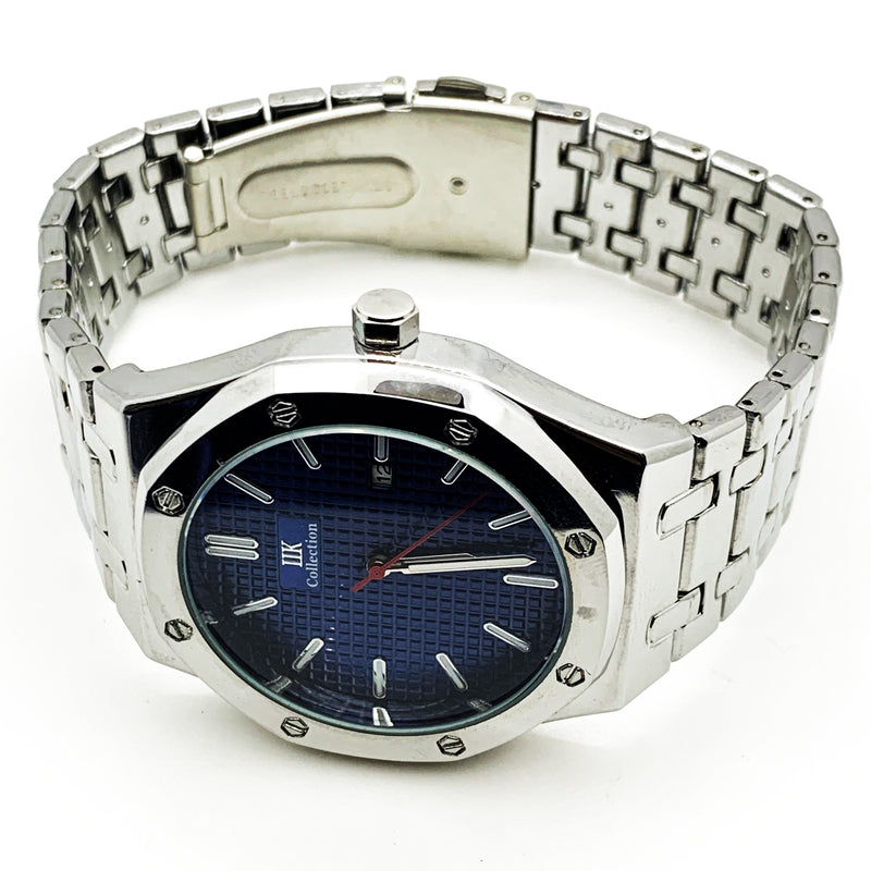 Load image into Gallery viewer, Men&#39;s Fashion Watch Silver Case Blue Dial with Date Luxury Quartz
