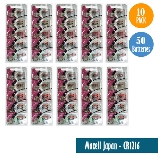 Maxell Japan - CR1216 Watch Batteries Single Pack 5 Batteries