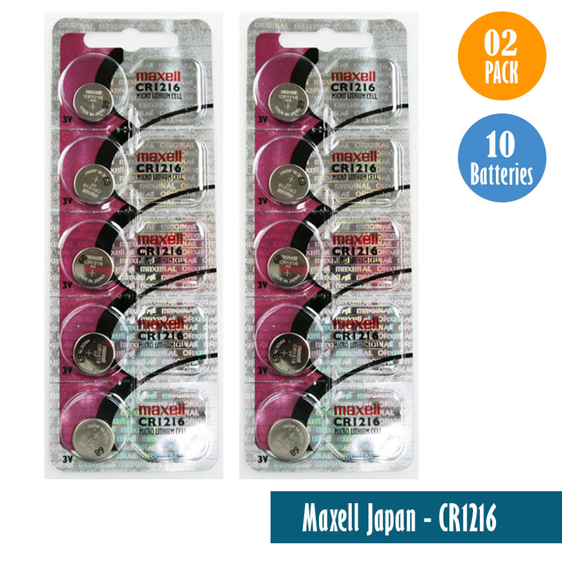 Load image into Gallery viewer, Maxell Japan - CR1216 Watch Batteries Single Pack 5 Batteries
