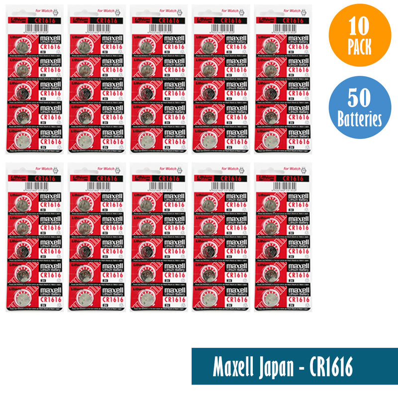 Load image into Gallery viewer, Maxell Japan - CR1616 Watch Batteries Single Pack of 5 Batteries
