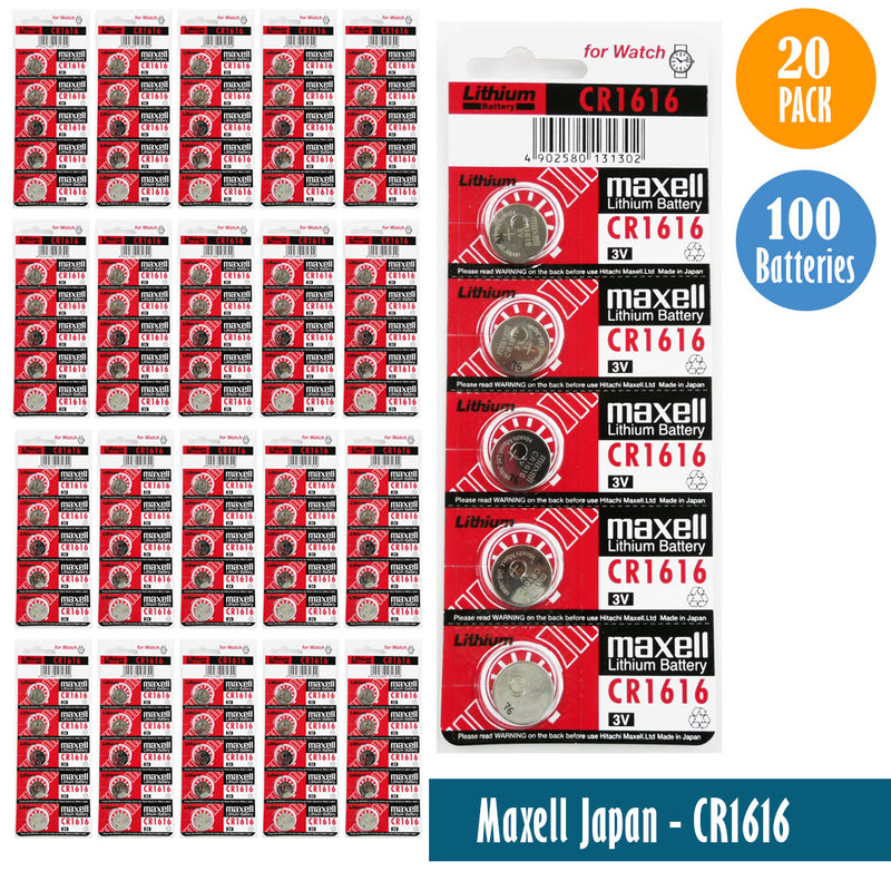 Load image into Gallery viewer, Maxell Japan - CR1616 Watch Batteries Single Pack of 5 Batteries
