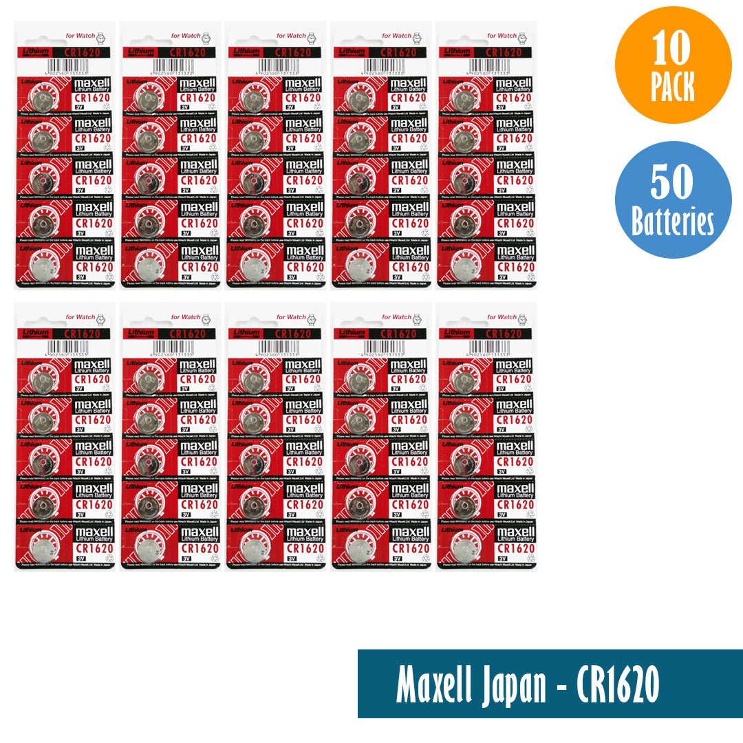 Maxell Japan - CR1620 Watch Batteries Single Pack of 5 Batteries - Universal Jewelers & Watch Tools Inc.
