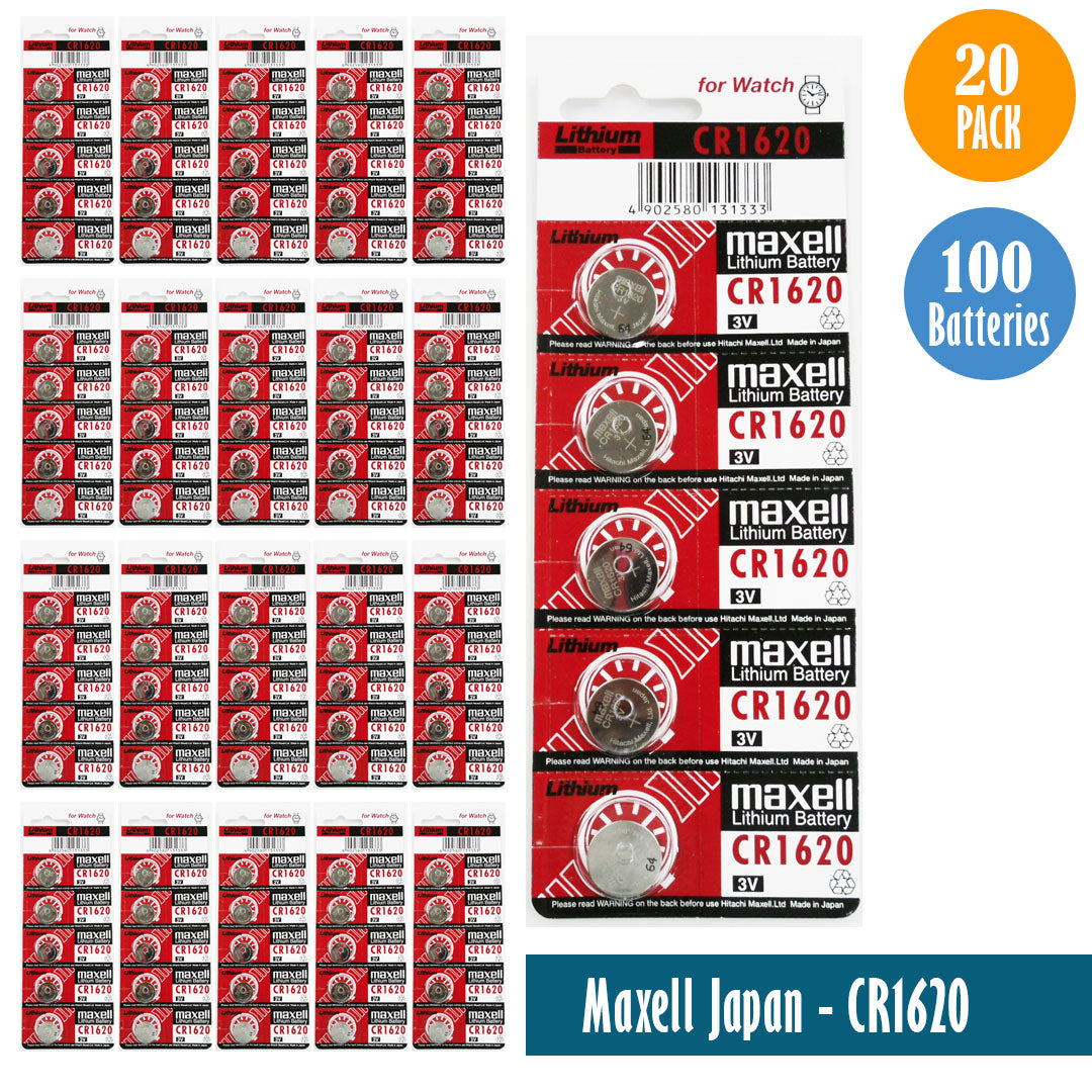 Maxell Japan - CR1620 Watch Batteries Single Pack of 5 Batteries