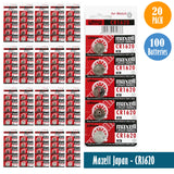 Maxell Japan - CR1620 Watch Batteries Single Pack of 5 Batteries