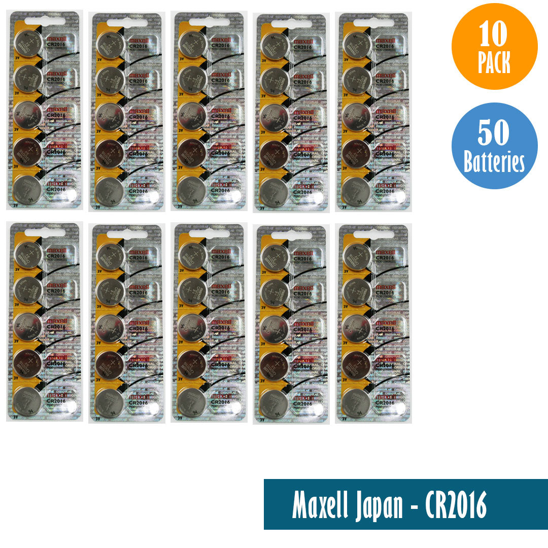 Maxell Japan - CR2016 Watch Batteries Single Pack of 5 Batteries