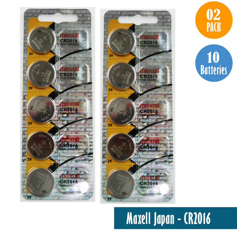 Load image into Gallery viewer, Maxell Japan - CR2016 Watch Batteries Single Pack of 5 Batteries
