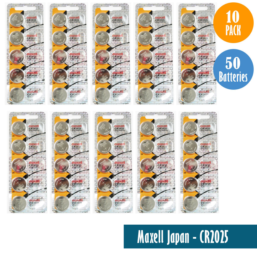 Maxell Japan - CR2025 Watch Batteries Single Pack of 5 Batteries