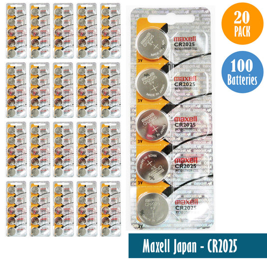 Maxell Japan - CR2025 Watch Batteries Single Pack of 5 Batteries