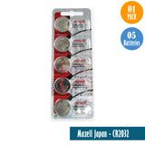 Maxell Japan - CR2032 Watch Batteries Single Pack of 5 Batteries - Universal Jewelers & Watch Tools Inc. 