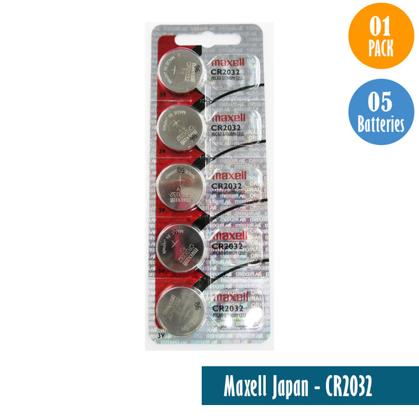 Maxell Japan - CR2032 Watch Batteries Single Pack of 5 Batteries - Universal Jewelers & Watch Tools Inc. 