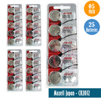 Maxell Japan - CR2032 Watch Batteries Single Pack of 5 Batteries