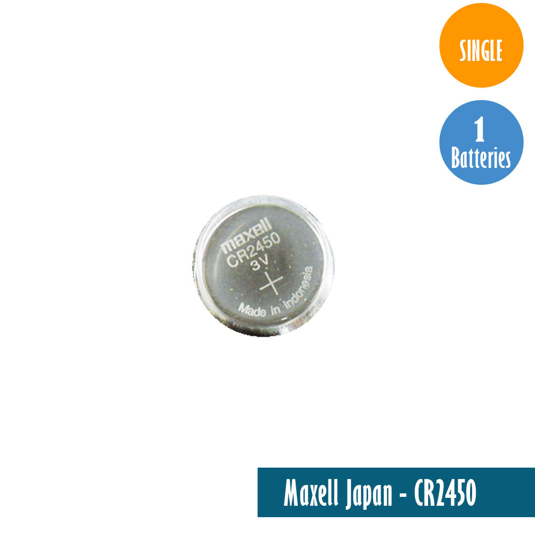 Maxell Japan - CR2450 Watch Batteries 1 Pack of 5 Batteries