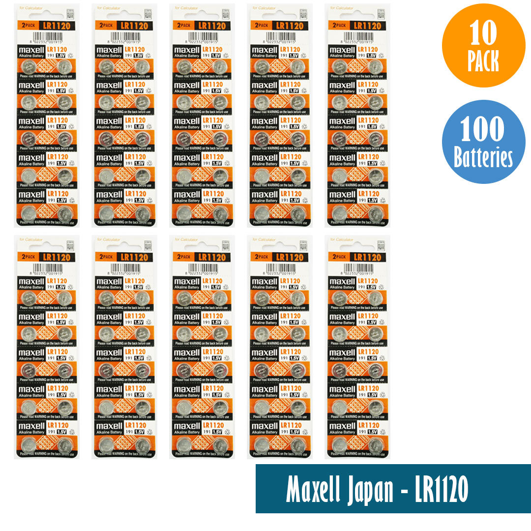 Maxell Japan - LR1120 (191) Watch Batteries Single Pack of 10 Batteries