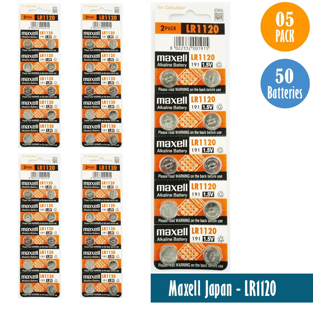 Maxell Japan - LR1120 (191) Watch Batteries Single Pack of 10 Batteries - Universal Jewelers & Watch Tools Inc.
