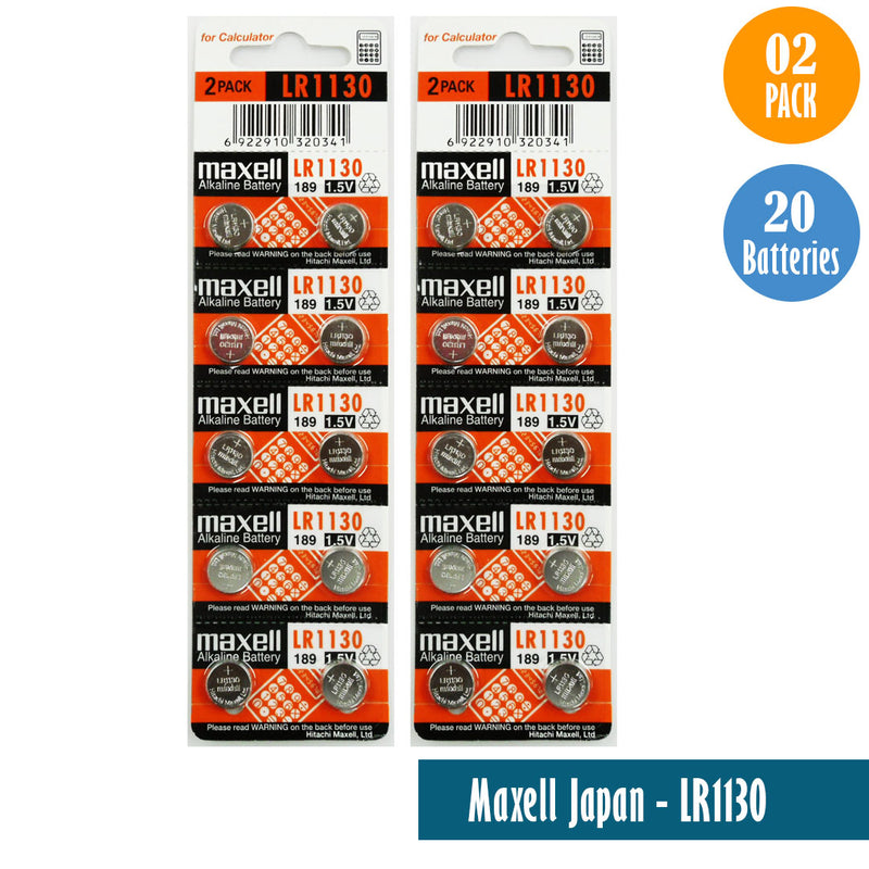 Load image into Gallery viewer, Maxell Japan - LR1130 (189) Watch Batteries Single Pack of 10 Batteries
