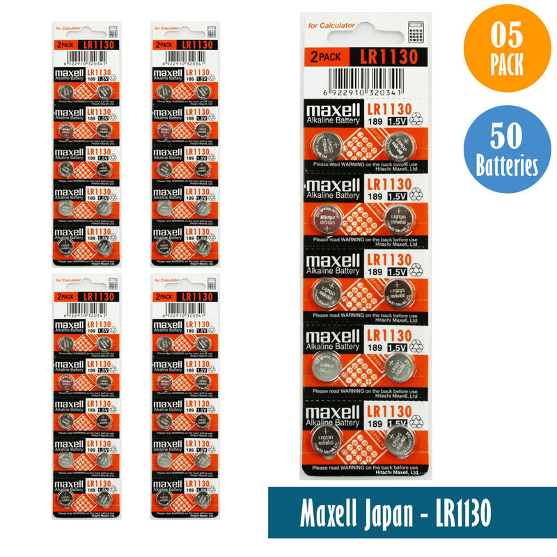 Load image into Gallery viewer, Maxell Japan - LR1130 (189) Watch Batteries Single Pack of 10 Batteries
