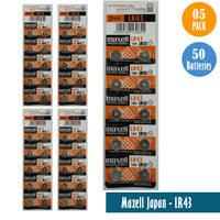 Maxell Japan - LR43 (186) Watch Batteries Single Pack of 10 Batteries