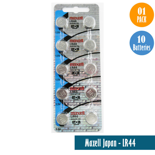 Maxell Japan - LR44 (A76) Watch Batteries Single Pack of 10 Batteries - Universal Jewelers & Watch Tools Inc. 
