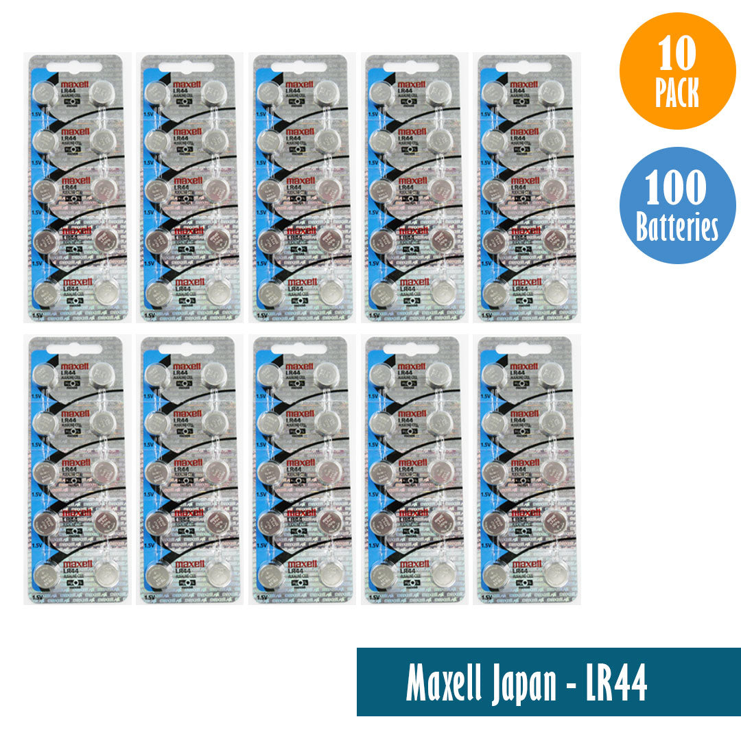 Maxell Japan - LR44 (A76) Watch Batteries Single Pack of 10 Batteries