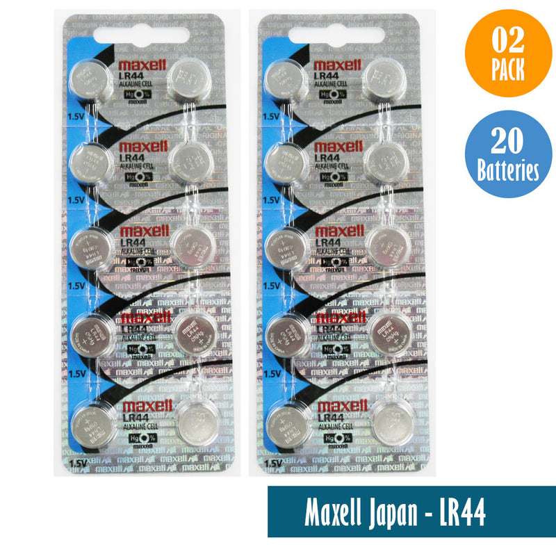 Load image into Gallery viewer, Maxell Japan - LR44 (A76) Watch Batteries Single Pack of 10 Batteries
