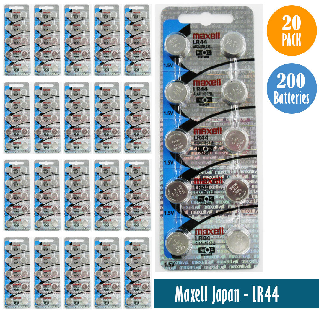 Maxell Japan - LR44 (A76) Watch Batteries Single Pack of 10 Batteries