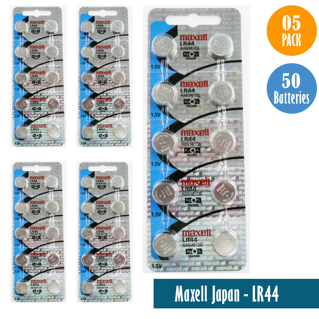 Maxell Japan - LR44 (A76) Watch Batteries Single Pack of 10 Batteries