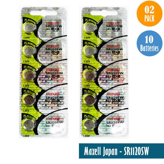 Maxell Japan - SR1120SW (381) Watch Batteries Single Pack, 5 Batteries