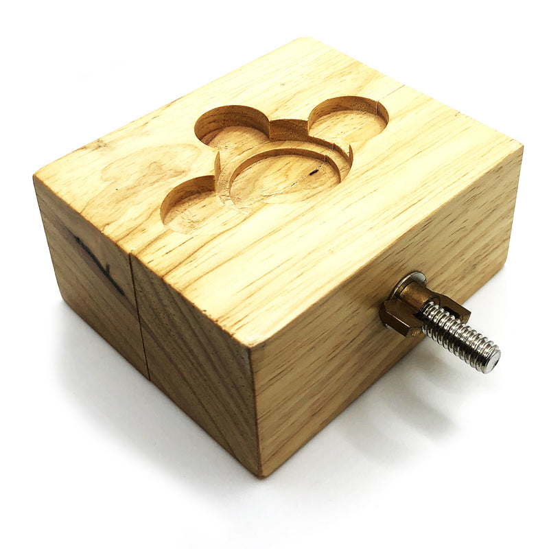 Load image into Gallery viewer, Wooden Movement and Case Holder With Fly Nuts
