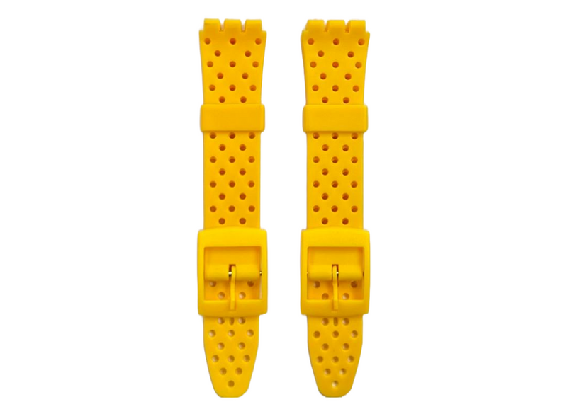 Load image into Gallery viewer, Swatch Replacement Plastic PVC Watch Band with Holes without Pins 17mm
