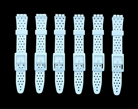 Swatch Replacement Plastic PVC Watch Band with Holes without Pins 12mm - Universal Jewelers & Watch Tools Inc.