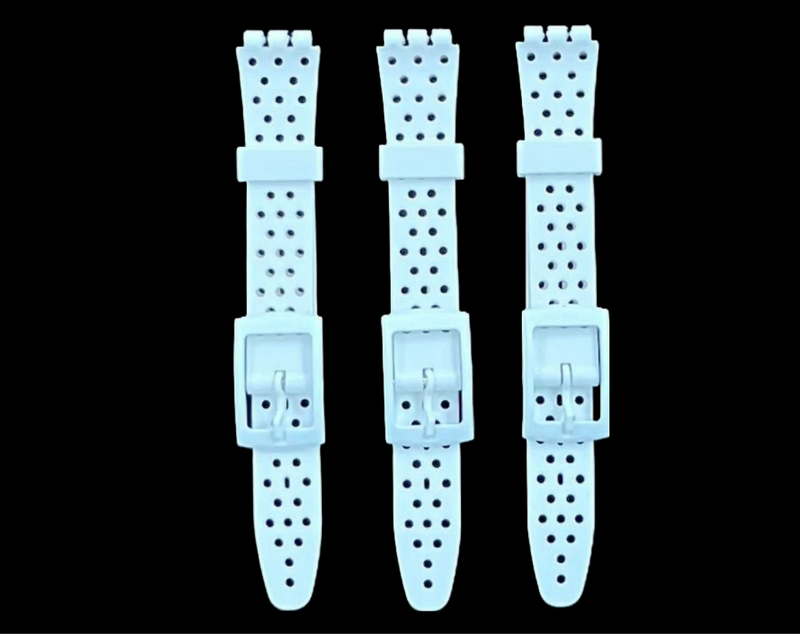 Load image into Gallery viewer, Swatch Replacement Plastic PVC Watch Band with Holes without Pins 12mm
