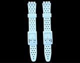 Swatch Replacement Plastic PVC Watch Band with Holes without Pins 12mm