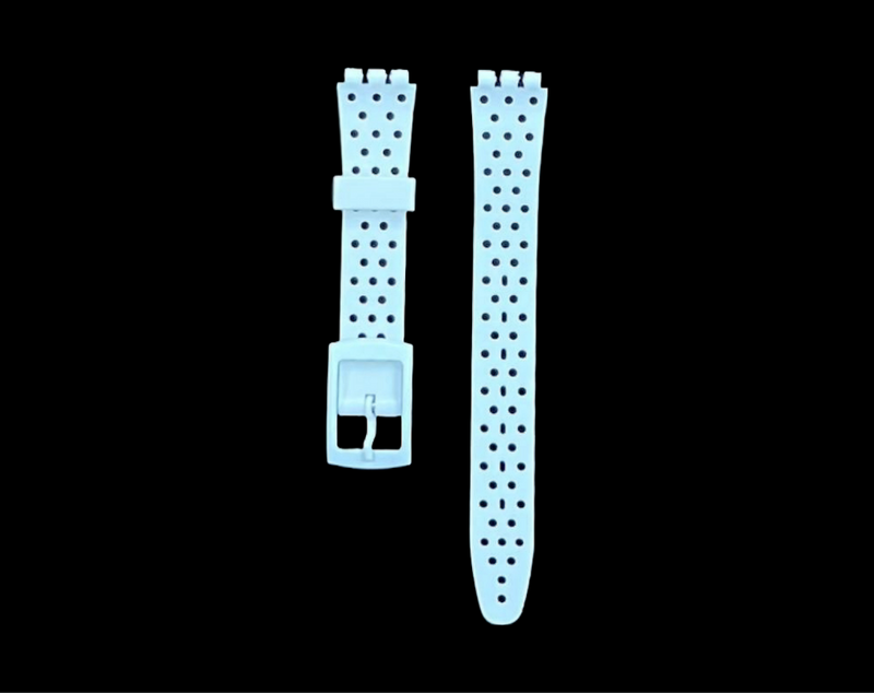 Load image into Gallery viewer, Swatch Replacement Plastic PVC Watch Band with Holes without Pins 12mm

