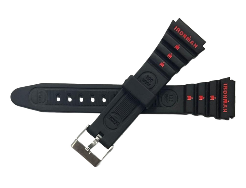 Load image into Gallery viewer, Fits Timex IRONMAN Water Resistant PVC Sport Watch Band Strap 19mm
