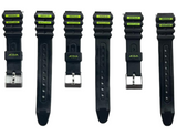 Water Resistant PVC Sport Watch Band Strap 16mm Fits Timex and Others