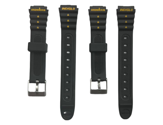 Water Resistant PVC Sport Watch Band Strap 15mm Fits Timex,Casio and Others