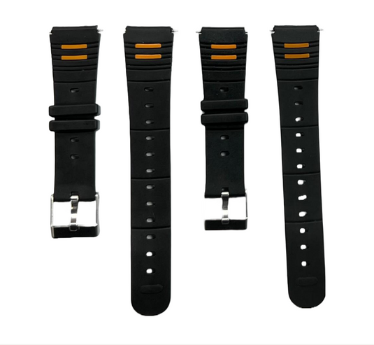 Water Resistant PVC Sport Watch Band Strap 16mm Fits Timex, Casio and others