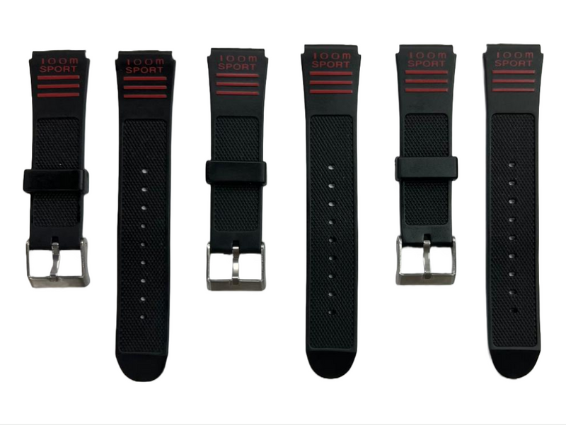 Load image into Gallery viewer, Water Resistant PVC Sport Watch Band Strap 19mm&amp;14mm Fits Timex,Casio and Others
