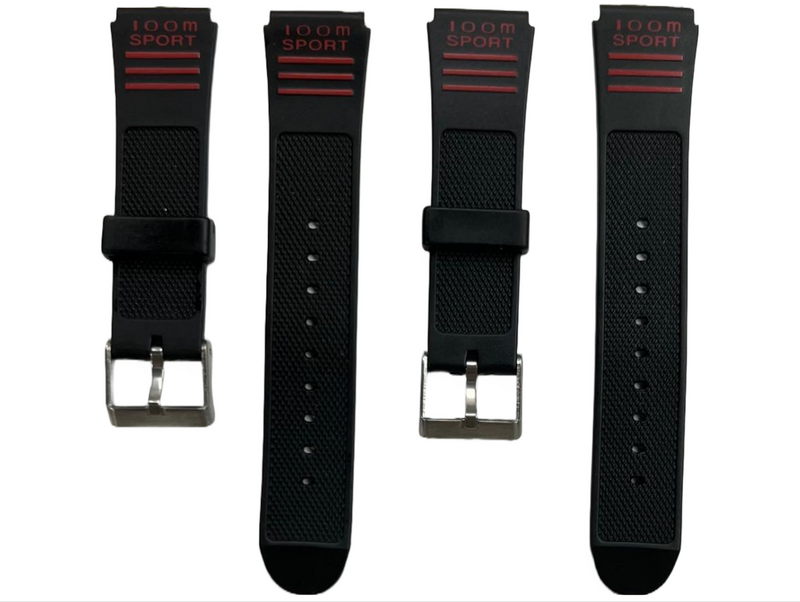 Load image into Gallery viewer, Water Resistant PVC Sport Watch Band Strap 19mm&amp;14mm Fits Timex,Casio and Others
