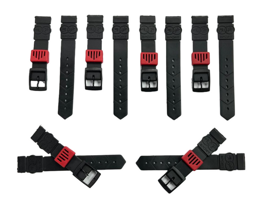 Water Resistant PVC Sport Watch Band Strap 18mm Fits Timex, Casio and others