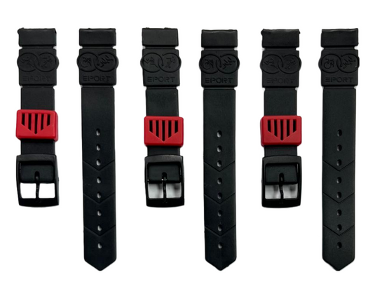 Water Resistant PVC Sport Watch Band Strap 18mm Fits Timex, Casio and others