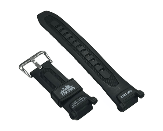 Casio Watch Band Strap Pro Trek PRG - 130Y - 1 PRG - 40 PRG - 240 Black Resin Rubber - Universal Jewelers & Watch Tools Inc.