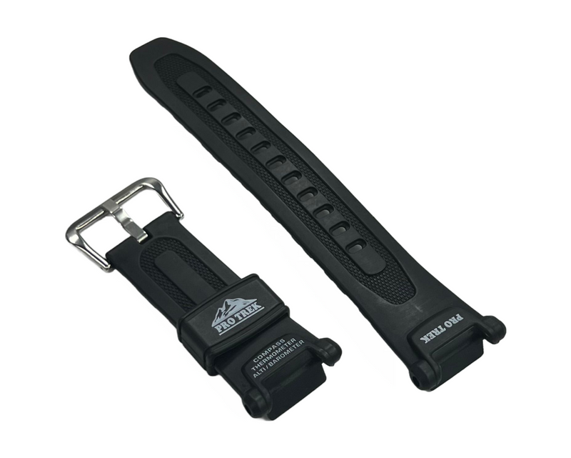 Load image into Gallery viewer, Casio Watch Band Strap Pro Trek PRG-130Y-1 PRG-40 PRG-240 Black Resin Rubber
