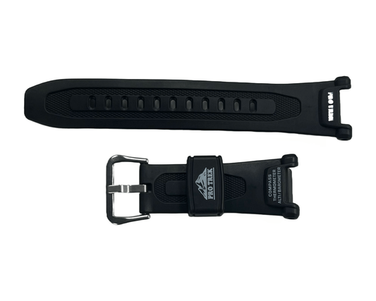 Casio Watch Band Strap Pro Trek PRG - 130Y - 1 PRG - 40 PRG - 240 Black Resin Rubber - Universal Jewelers & Watch Tools Inc.
