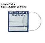 Watch Crystal Flat Round Mineral Glass Crystal 1.5mm Thick (17.0mm-25.9mm)