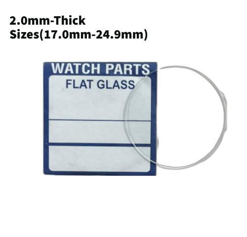 Load image into Gallery viewer, Watch Crystal Flat Round Mineral Glass Crystal 2mm Thick (17.0mm-24.9mm)
