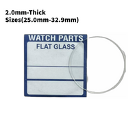 Watch Crystal Flat Round Mineral Glass Crystal 2mm Thick (25.0mm-32.9mm)